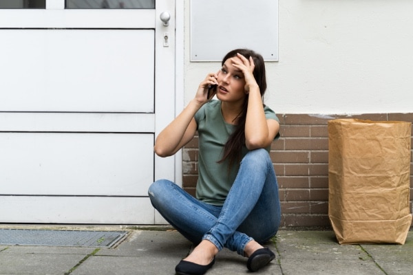 Woman Locked Out Of Her House